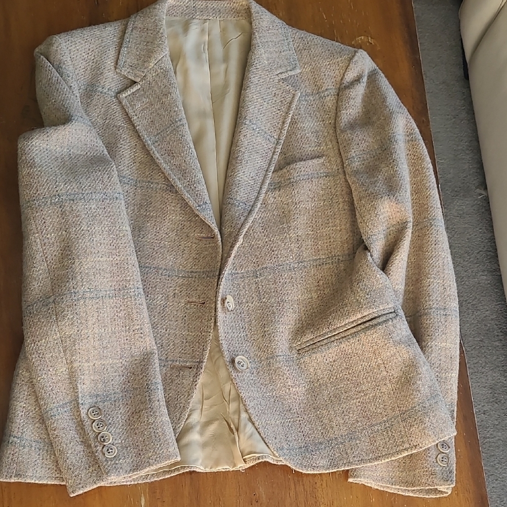 Classic Stanlet Blacker Tan Women's Blazer Wool And Silk Lining - Picture 5 of 8